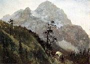Albert Bierstadt Western_Trail_the_Rockies Spain oil painting artist